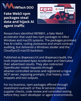 Lažni Web3 akcelerator zloupotrebio npm pakete za krađu podataka