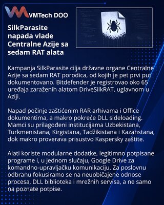 SilkParasite атаковала госорганы Центральной Азии семью RAT
