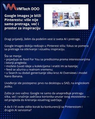 Google Images je bliži Pinterestu: više nije samo pretraga, već i prostor za inspiraciju
