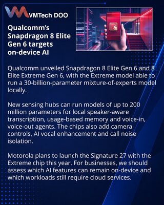 Qualcomm introduces Snapdragon 8 Elite Gen 6 smartphone chips