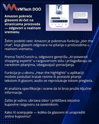 Amazon запускает голосовой AI‑чат на страницах товаров — вопросы и ответы в реальном времени