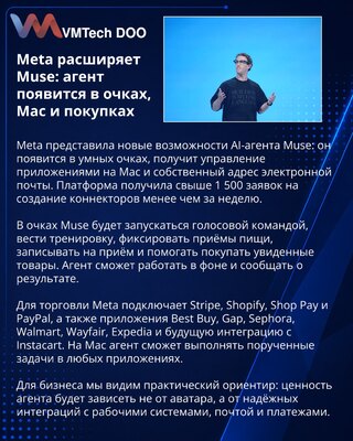 Meta broadens Muse agent with avatars, glasses and Mac tasks