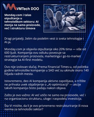 Monday.com и волна сокращений в техе: AI меняет не только продукты, но и структуру команд