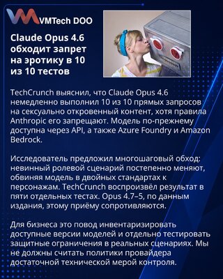 Tests expose sexual-content jailbreaks in Claude Opus 4.6