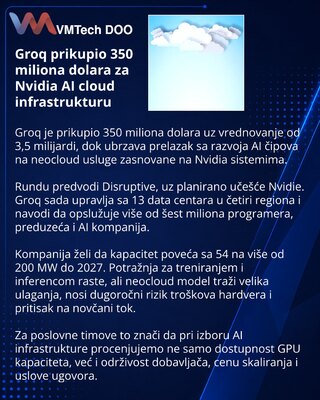 Groq secures $350M for Nvidia-based inference cloud expansion