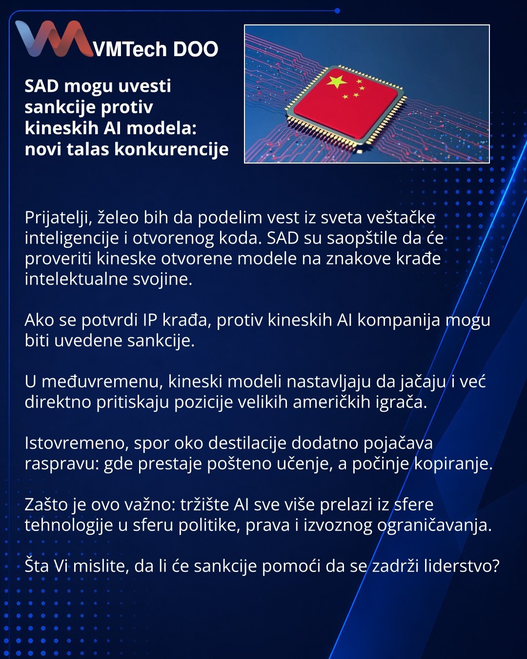 U.S. May Impose Sanctions on Chinese AI Models: A New Phase of Competition