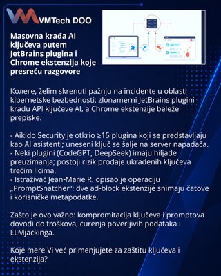 Masovna krađa AI ključeva putem JetBrains plugina i Chrome ekstenzija koje presreću razgovore