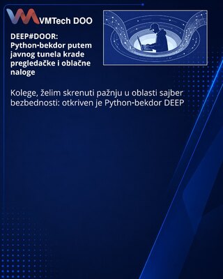 DEEP#DOOR: Python‑bekdor putem javnog tunela krade pregledačke i oblačne naloge