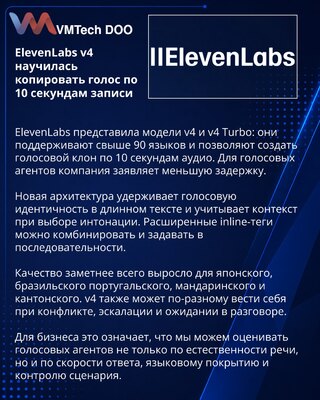ElevenLabs releases v4 speech models with support for 90 languages
