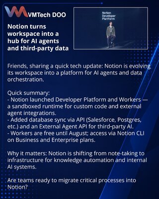 Notion превращает рабочую область в хаб для AI-агентов и сторонних данных