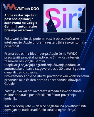 Apple перезапускает Siri: отдельное приложение на базе Google Gemini и авто-удаление чатов