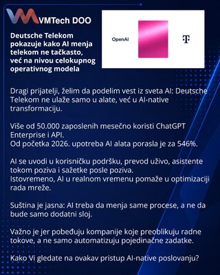 Deutsche Telekom pokazuje kako AI menja telekom ne tačkasto, već na nivou celokupnog operativnog modela