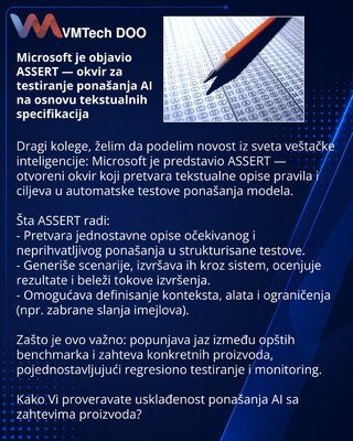 Microsoft je objavio ASSERT — okvir za testiranje ponašanja AI na osnovu tekstualnih specifikacija