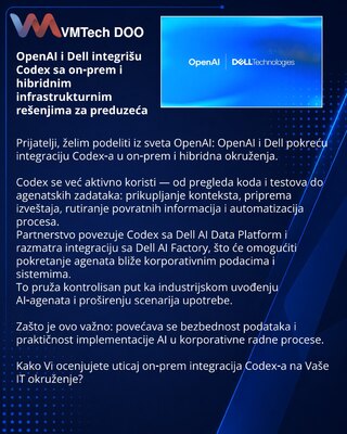 OpenAI и Dell объединяют Codex с on‑prem и гибридными инфраструктурами для предприятий