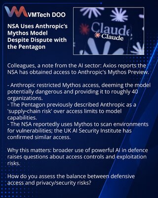 NSA Uses Anthropic’s Mythos Model Despite Dispute with the Pentagon