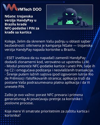 NGate: trojanska verzija HandyPay u Brazilu krade NFC-podatke i PIN za krađe sa kartica
