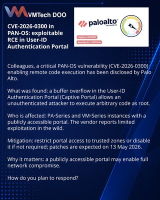 CVE-2026-0300 в PAN-OS: эксплуатируемая RCE в User-ID Authentication Portal