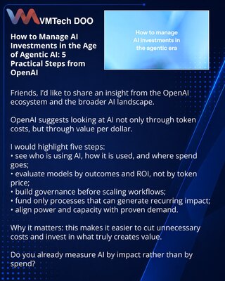 Kako upravljati investicijama u veštačku inteligenciju u eri agentic AI: 5 praktičnih koraka od OpenAI