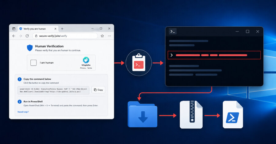 ClickFix evoluira: API isporuka payloada i AMSI bypass