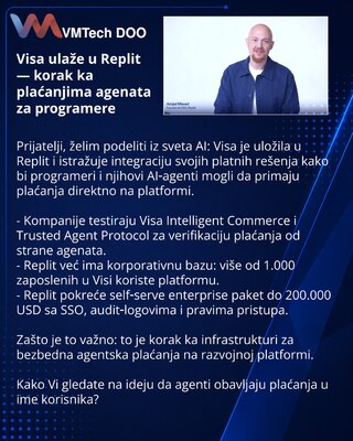 Visa ulaže u Replit — korak ka plaćanjima agenata za programere