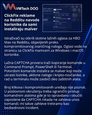 Hijacked HBO Max Reddit account used in ClickFix malware campaign