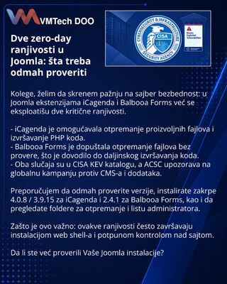 Две zero-day уязвимости в Joomla: что важно проверить прямо сейчас