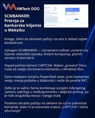SCMBANKER: Pretnja za bankarske klijente u Meksiku