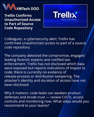 Trellix подтвердил неавторизованный доступ к части репозитория с исходным кодом