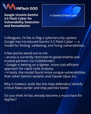Google Unveils Gemini 3.5 Flash Cyber for Vulnerability Detection and Remediation