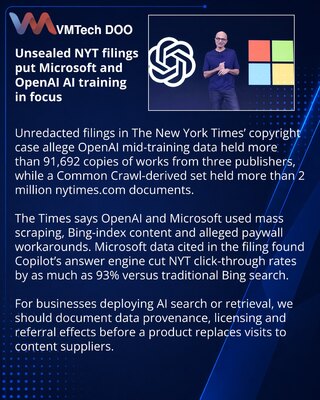 В иске NYT раскрыты оценки Microsoft рисков ИИ для издателей