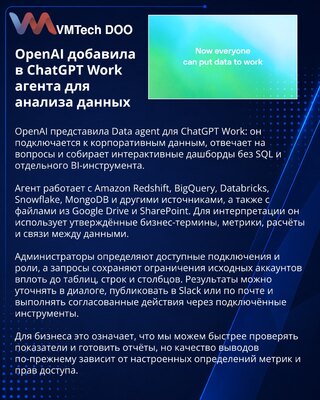 OpenAI launches Data agent for ChatGPT Work analytics