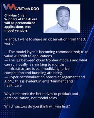Chi‑Hua Chien: pobednici epohe VI nisu prodavci modela, već aplikacije sa personalizacijom