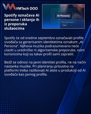 Spotify to mark AI Persona profiles and restrict recommendations