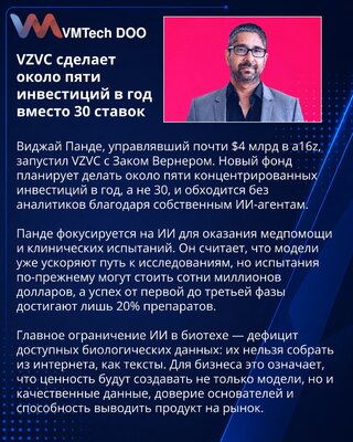 Виджай Панде запустил VZVC с пятью инвестициями в год