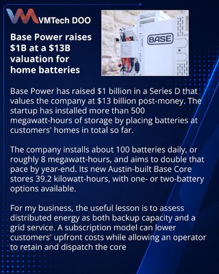 Base Power secures $1 billion to expand its distributed battery network