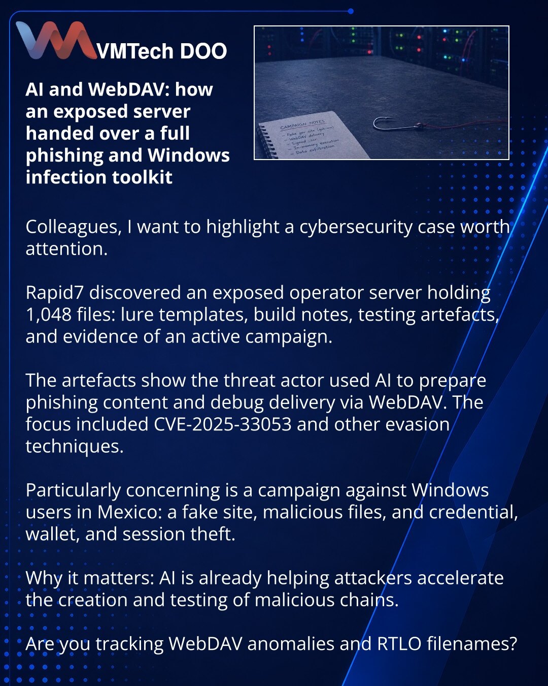 AI and WebDAV: how an exposed server handed over a full phishing and Windows infection toolkit