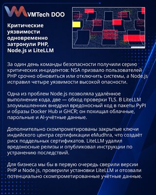 PHP, Node.js and LiteLLM Security Incidents Raise Response Pressure