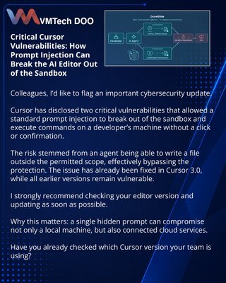 Kritične ranjivosti Cursor-a: kako prompt injection može izbaciti AI-editor iz sandboxa