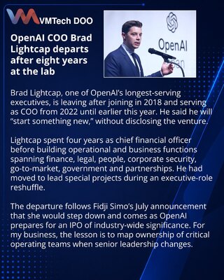 Брэд Лайткап покидает OpenAI после восьми лет работы