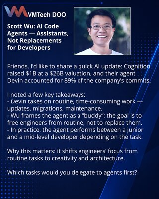 Scott Wu: AI-agenti za kod — pomagači, a ne zamena programera
