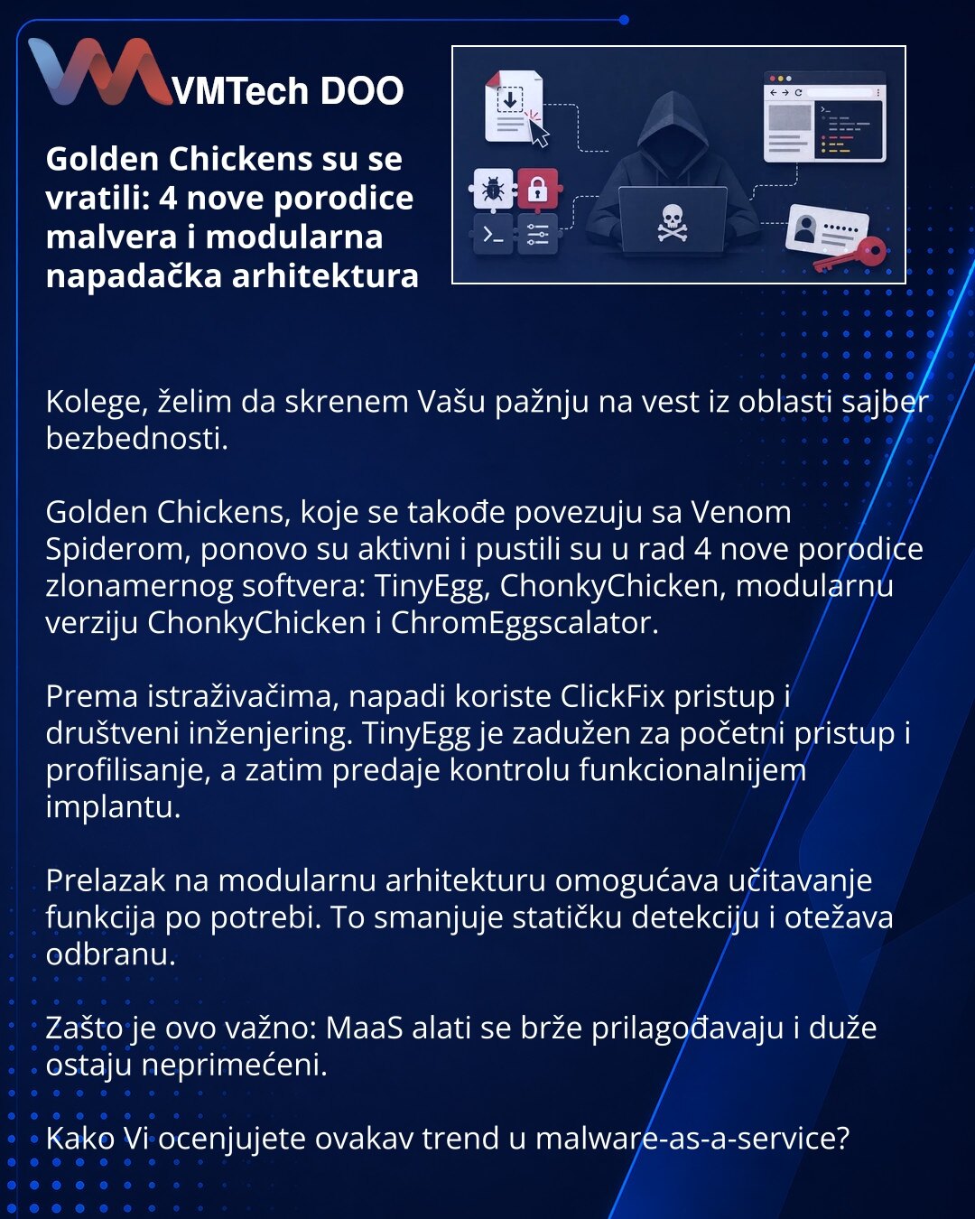 Golden Chickens su se vratili: 4 nove porodice malvera i modularna napadačka arhitektura