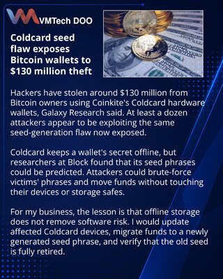 Coldcard seed-generation flaw exposes Bitcoin owners to $130 million theft