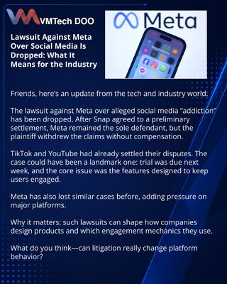 Lawsuit Against Meta Over Social Media Is Dropped: What It Means for the Industry