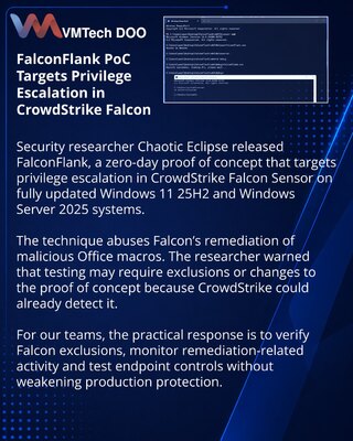 FalconFlank PoC ukazuje na eskalaciju privilegija u CrowdStrike Falconu