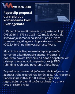 Уязвимости Paperclip позволяют запускать команды через импорт агентов