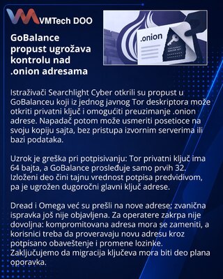 GoBalance flaw enables recovery of Tor .onion service keys