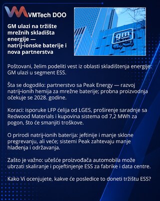 GM Enters Grid‑Scale Storage Market — Sodium‑Ion Batteries and New Partnerships