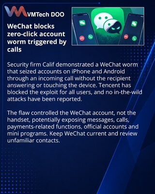 Tencent blocks WeChat zero-click account takeover worm