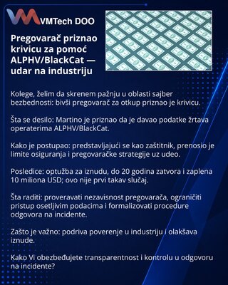Pregovarač priznao krivicu za pomoć ALPHV/BlackCat — udar na industriju