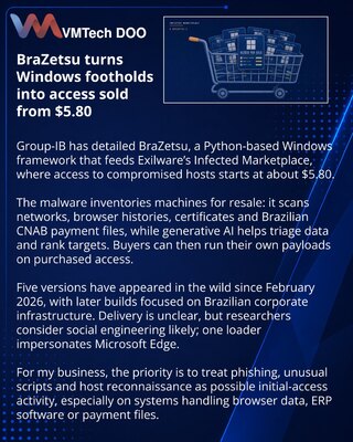 BraZetsu fuels a marketplace for access to compromised Windows hosts
